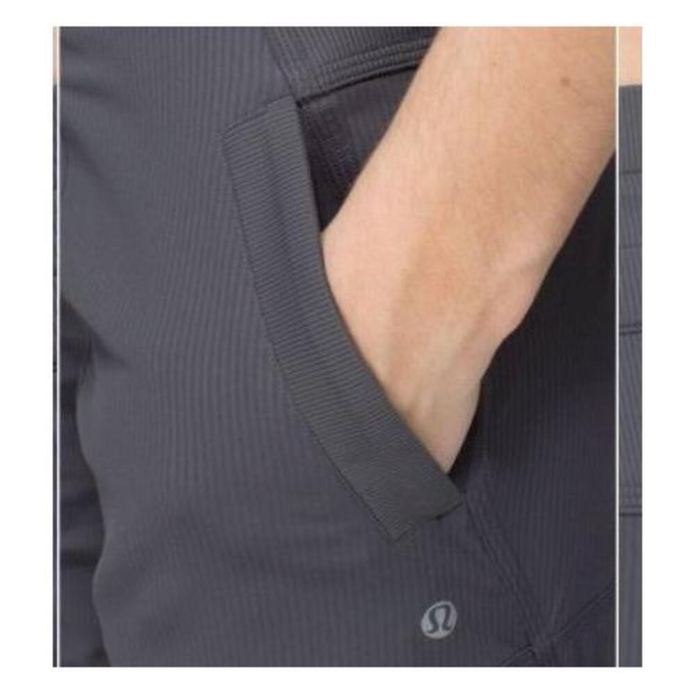 Lululemon Studio Crop Soot Light Charcoal Gray Drawstring Waist Pants Sz 4 - Picture 7 of 15
